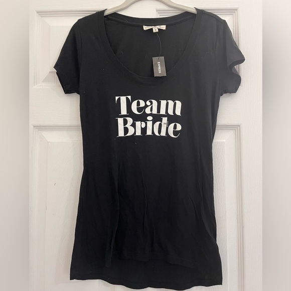 ⭐️5/$25⭐️ NWT Express Black Team Bride Tee - Picture 1 of 1